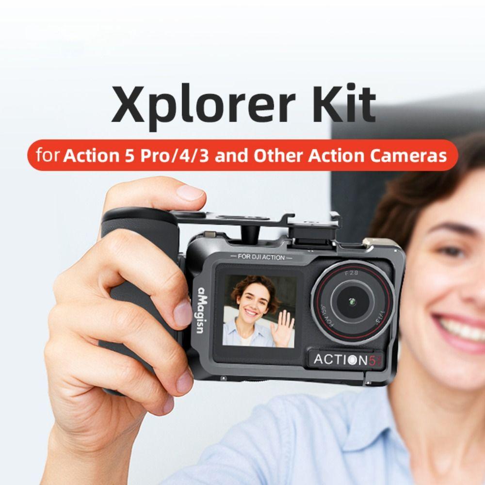 Кнопка затвора StreetGrip Vlog Holder для DJI Action/Insta360 Ace Pro Camera Accessories