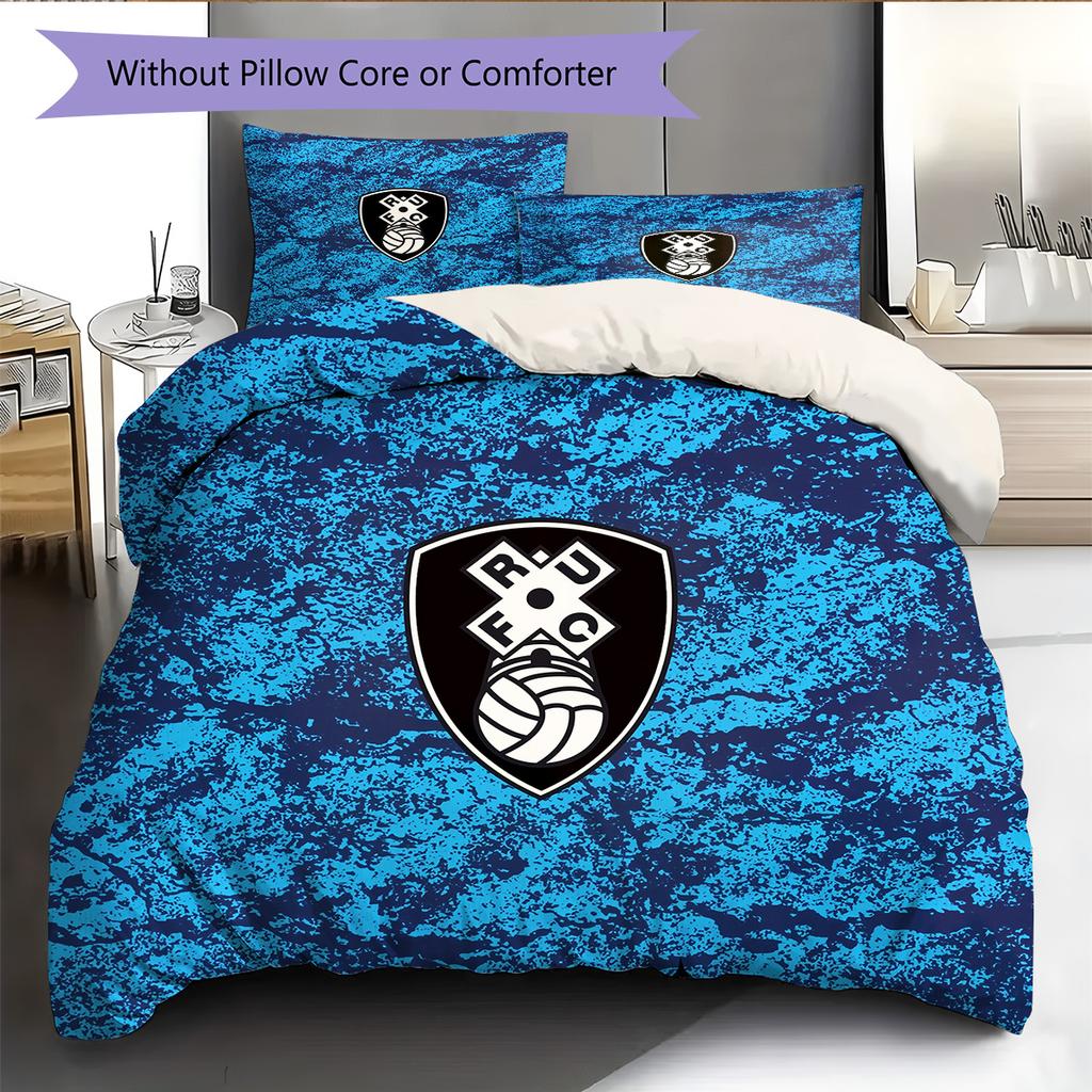 Rotherham United F.C. Pattern Bedding Quilt Set Home Decoration Gift (1 * duvet cover + 2 * pillowcase without core)