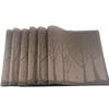 Washable Woven Placemats Tree Theme Non-slip Table Mats For Kitchen Dining Set of 6 Blue Tree/coffee Tree/silver Tree