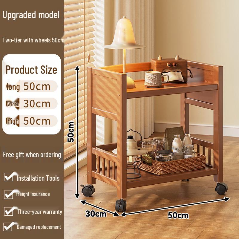 Многоярусная мобильная стойка для хранения: Напольная, многофункциональная тележка для гостиной и предметов домашнего обихода.