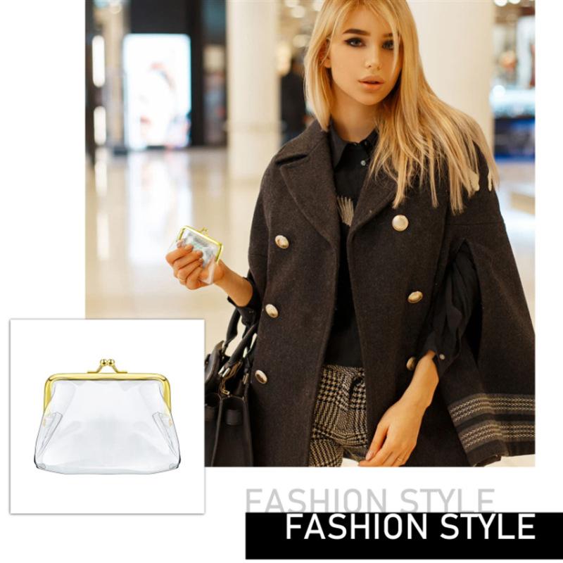 Мини-мешочки для денег Карта автобуса Зажим-«железный рот» Держатель для кредитных ID-карт Маленький Прозрачный кошелек для монет Кошелек для мелочи