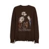 JIUZI ANNA&CHLOE Pincushion Flower Jacquard Wool Knit Sweater