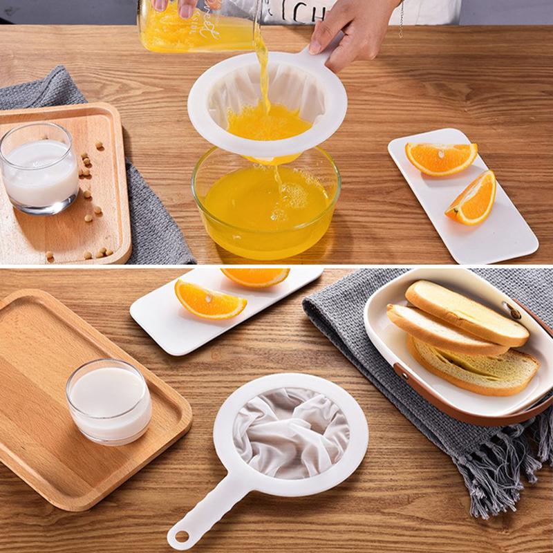 Многоразовый нейлоновый ультратонкий фильтр-сетка сито ложка сито соевое молоко сок кофе пищевой фильтр кухонный дуршлаг