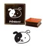 Printtoo Scrap- booking Cartoon Dog Face Design Square Wooden Rubber Stamp-2 x 2