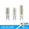 6 шт. Светодиодная лампа G9 2835 SMD AC180-265V 33/51/75 светодиодов Кукурузная лампа Замена галогенной лампы Для люстры Настенного светильника