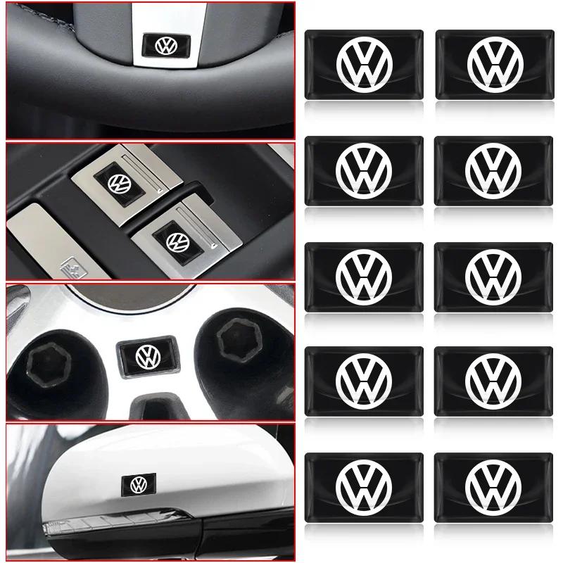 VW Для Volkswagen 10 шт. Новые 3D Эпоксидные Автомобильные Наклейки Маленькие Капельки Клея Наклейки Для Volkswagen Golf Passat B6 Magotan Touran Arteon Sci