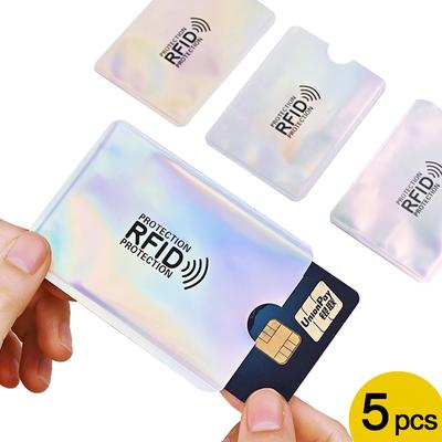5 шт., анти-RFID-кошелек, блокирующий считыватель, держатель для банковских карт, защита для банковских карт, металлическая кредитная карта