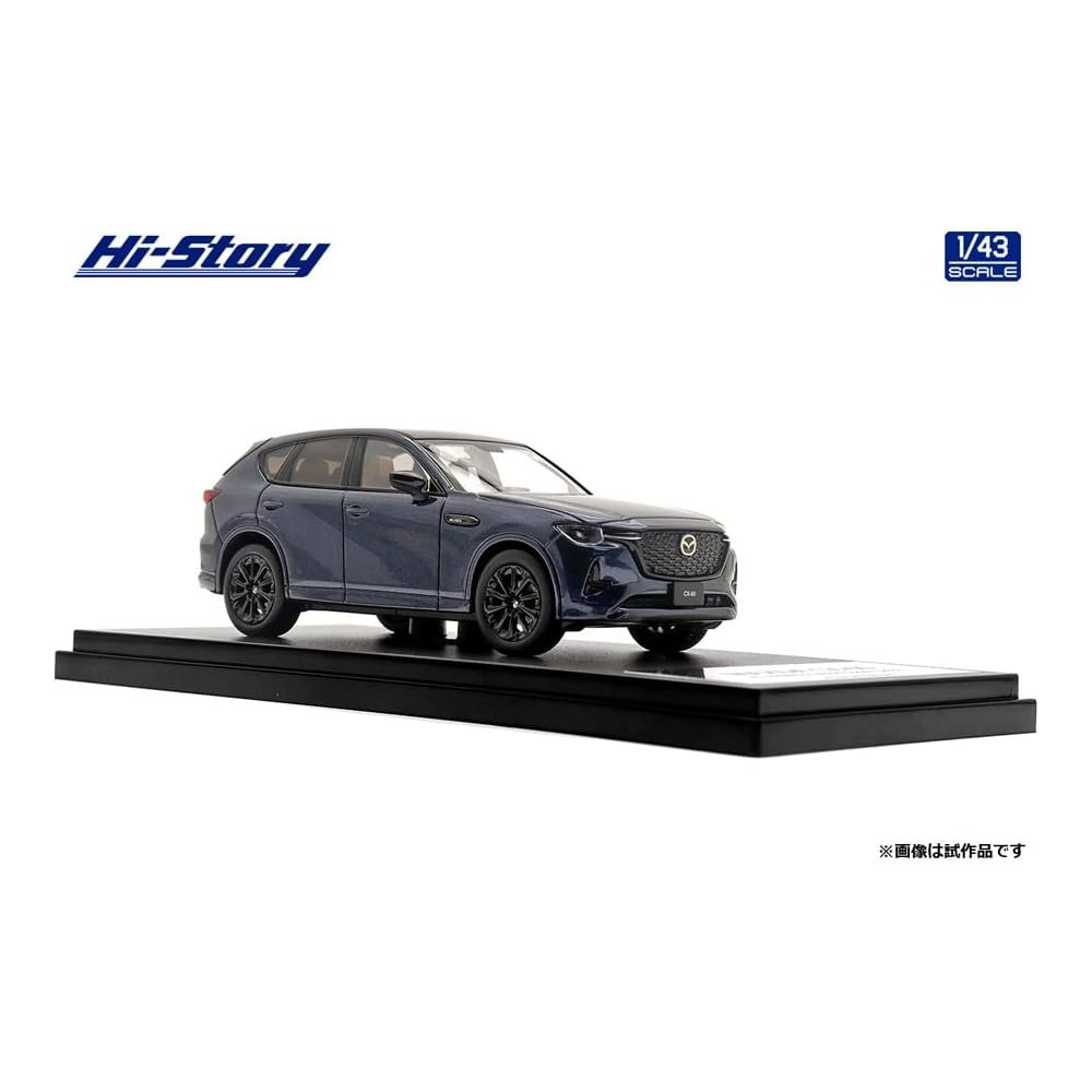 INTERALLIED Hi Story 1/43 Scale Mazda CX-60 XD-HYBRID Premium Sports (2022) Deep Crystal Blue Mica Finished Model