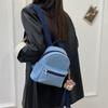 Simple casual simple backpack women 2025 new fashion solid color small bag small fresh student travel backpack