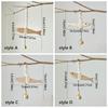 Unique Handmade Wood Fish Door Bell Hand Carved Rustic Fish Wall Decoration Lightweight Lucky Fish Door Chimes Home Entryway