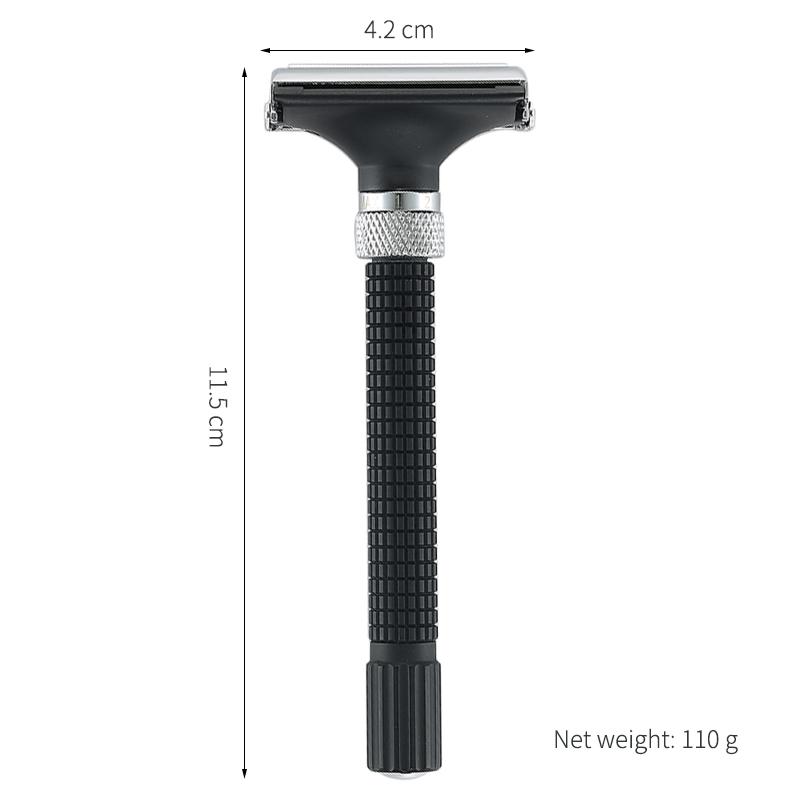 Yintal Adjustable Butterfly Open Double Edge Safety Razor Black Silver Color Matching Fashion Design Shaver