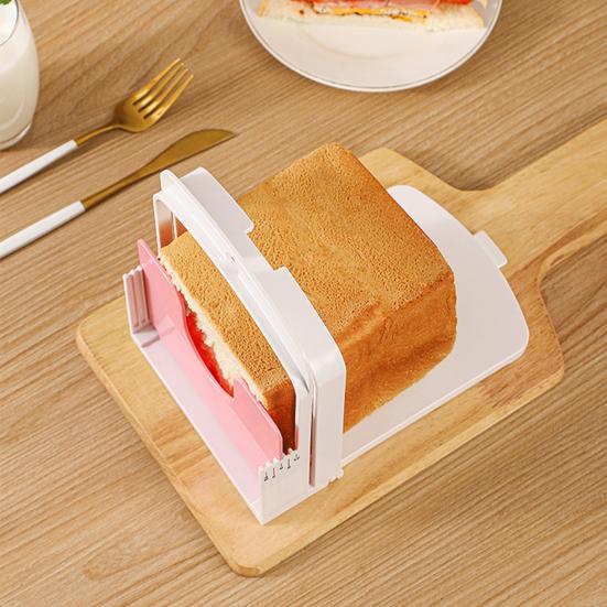 Yousheng Bread Slicer Adjustable Width Foldable Bread Slicing Tool Reusable Bread Cutting Guide for Homemade Bread Bagels Cakes