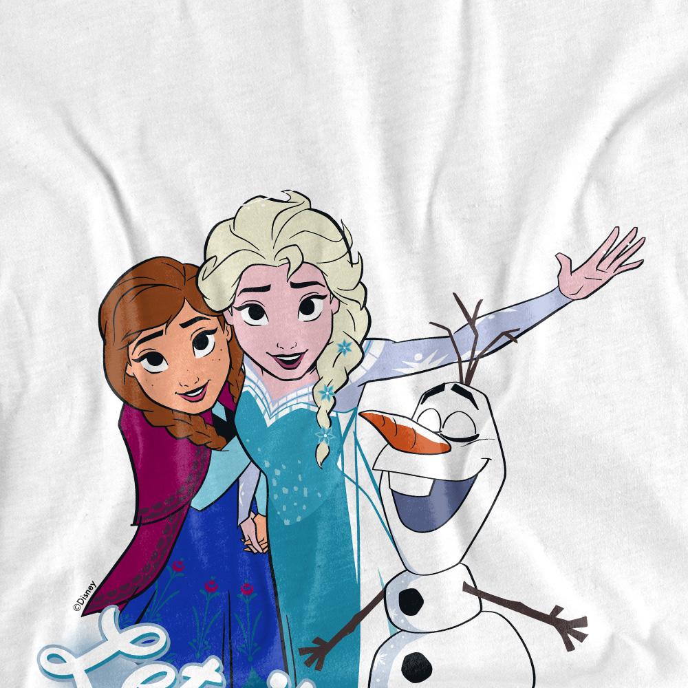 Frozen Unisex Adult Let It Snow Elsa Anna Olaf T-Shirt