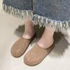 Fashion Mesh Cloth Breathable Head Slippers Summer New Round Head Deep Mouth Soft Sole Anti-slip Wear-resistant Flat Shoes