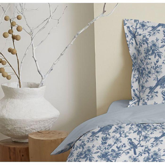 Parure de couette réversible pour lit 90 x 190 cm Bérengère bleu