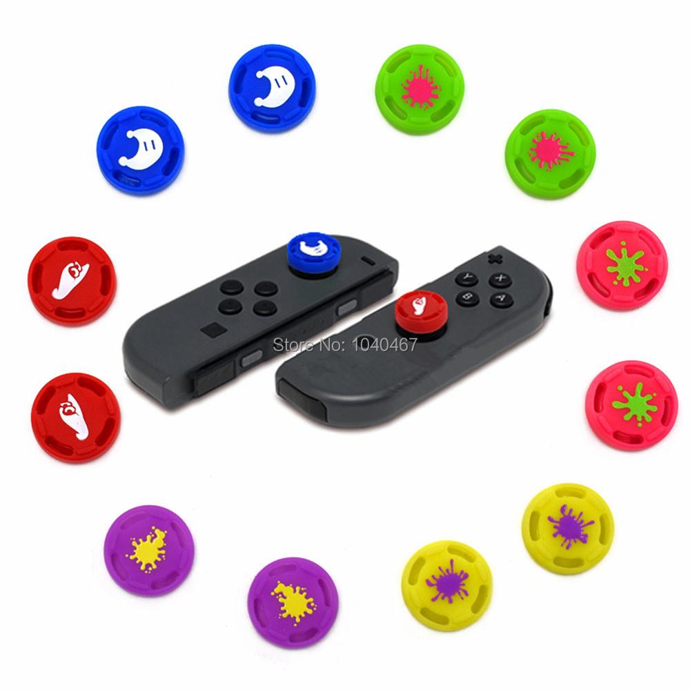 4 шт. Силиконовые накладки на аналоговые стики для контроллера Nintend Switch JoyCon, колпачки на стики для Switch Lite, аксессуары для чехла