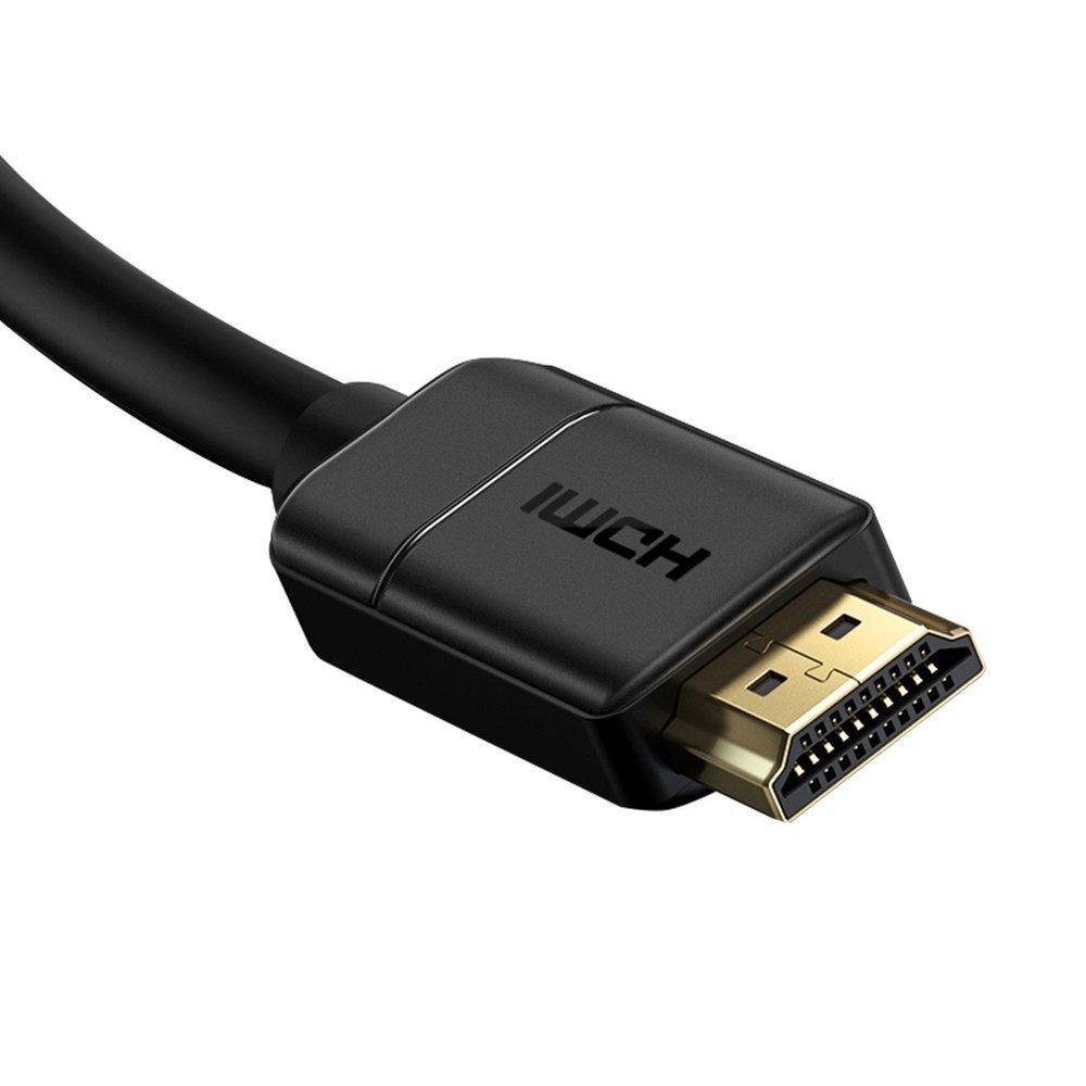 Baseus 3m HDMI 2.0 Cable - 4K 60Hz, 3D HDR, 18Gbps – Black (Model: CAKGQ-C01)