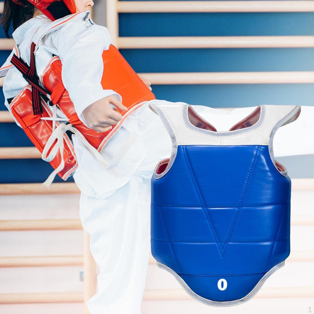 Karate Guard Chest Boxing Body Protector Reversible Mma Equipment Protection Pad for Martial Arts