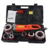 Portable Handheld Electric Pipe Threader Threading Machine With 6 Dies