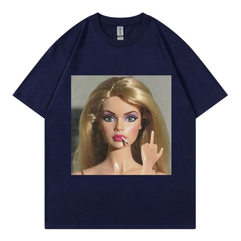Disgusting Doll Face Funny Meme Graphic T Shirts Unisex Women High Street Fashion Trend Tshirt Summer Casual Losoe Cotton Tshirts