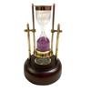 Brass Sand Timer On Wooden Base with Compass/Nautical Maritime Hourglass/Pink Sand Clock/Home & Office Décor