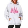 Women's Sweatshirts Round Neck Long Sleeve Christmas Printed Top Solid Color Hoodie
