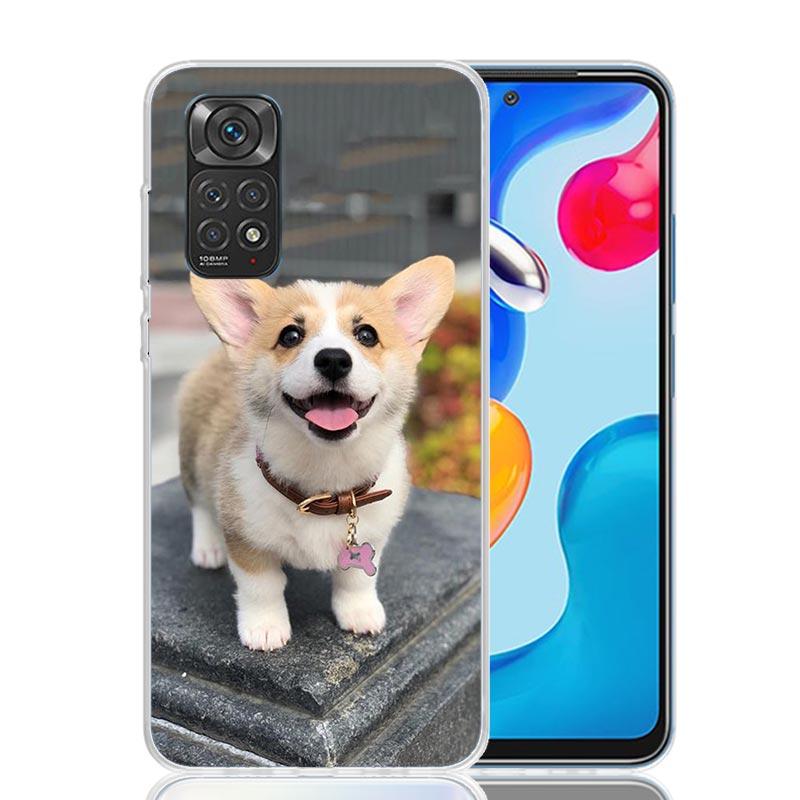 Cute Lovely Corgi Dogs Phone Case For Xiaomi Redmi Note 14 13 12S 12 11S 11T 11E Pro Plus 10S 10 Art Customized Coque Capa Note