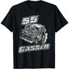 55 Gasser Винтажная футболка с эффектом потертости Хот-род Футболка