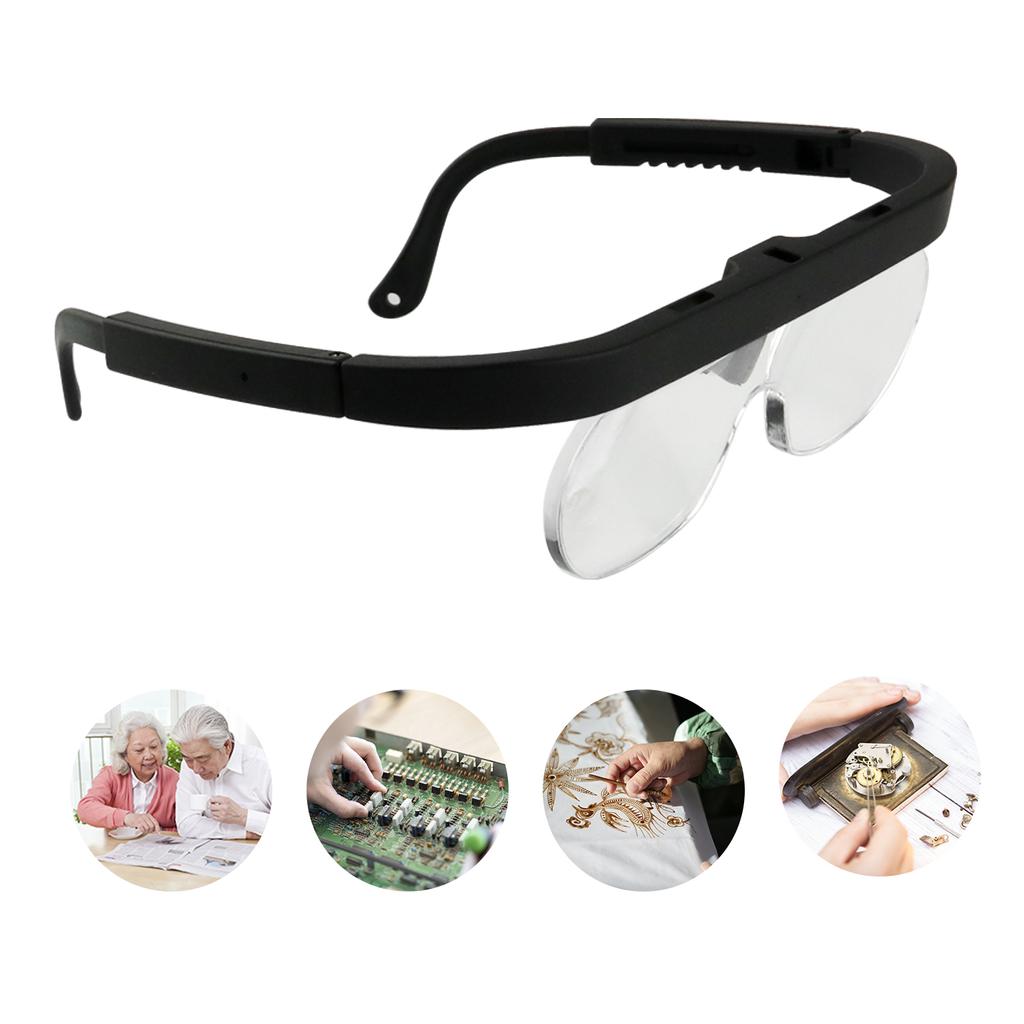 1.5/2.5/3.5X Magnifying Glasses Magnifying Headset Head Mounted Jewelry Loupe Magnifier with