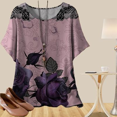 Женская повседневная свободная весенняя рубашка, женские топы с коротким рукавом и принтом цветов и бабочек