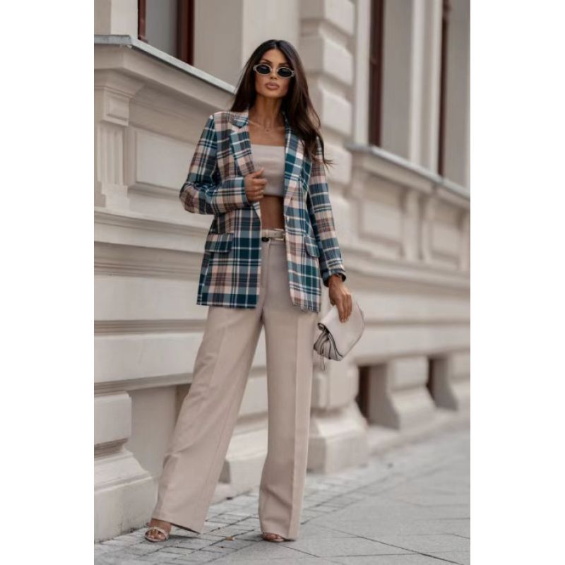 Tooxika Новый осенний клетчатый маленький пиджак