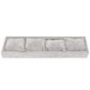 Gray Watch Bracelet Display Tray 4 Grid Slots Holder with Pillows Jewelry Storage Organizer