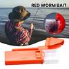 Red Worm Hanging Box High Strength Reusable Lightweight Portable Fishing Bait Case Worm Storage Container