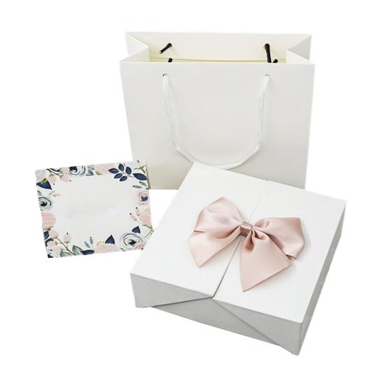 Квадратная шкатулка с двойными дверцами и дизайном бантика для ювелирных изделий, помады, подарочной упаковки, дисплей