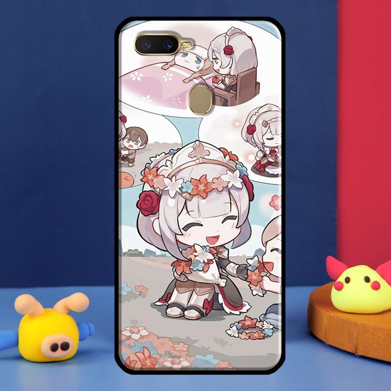 Чехол Chibi Genshin Impact для Oppo A98 A78 A58 A15 A16 A17 A5 A9 A91 A52 A72 A76 A96 A74 A94 A54 S A57 A77