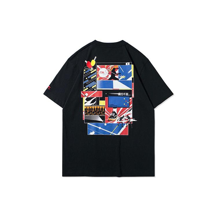 Спортивная модная коллекция Li Ning Футболка мужская черная AHSRC03-2