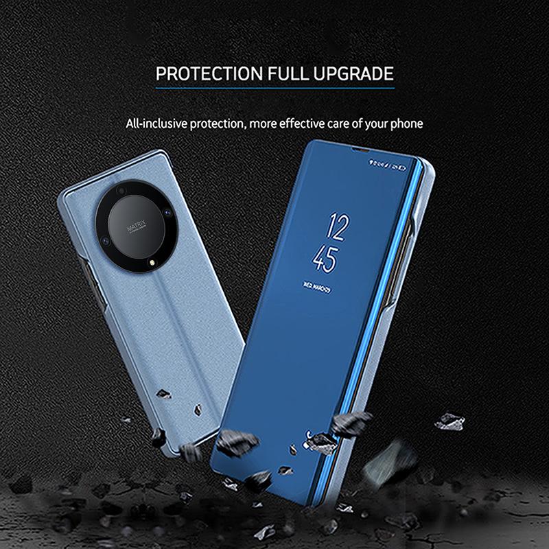 For Honor Magic 5 6 Lite Case 360 Full Protection Flip Mirror Stand Funda For Honor X9b X8b X9A X9 X8 X7 50 70 90 200 Lite Cover