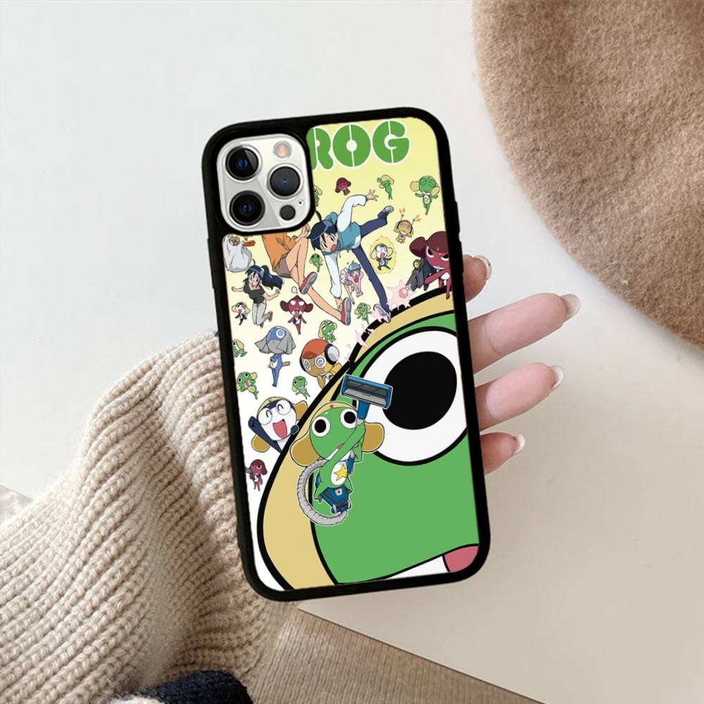 Кероро Лягушонок Крутой Гансо Сержант Чехол для Телефона из PC+TPU Для IPhone 17 16 15 14 PRO MAX 11 12 13 PLUS MINI