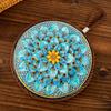 Decorative Heat Mat Vintage Ceramic Trivet, Resistant Pot Holder for Casserole Enamel Elegant Dining Placemat Cookware, Traditional Table Hot Dishes,