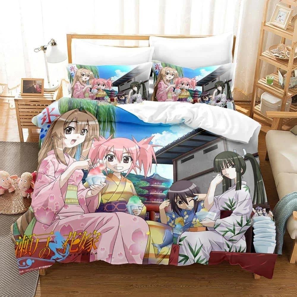 Anime Collectiono No Hanayome My Bride Is A Mermaid Bedding Collection Single Twin Full Queen King Size Bed Collection Adult Bedroom Duvet Cover Co