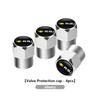 4PCS Car Tire Valve Caps Cover Aluminum Tire Wheel Stem Cap For Renault Ibiza RS Dacia Ateca Altea Arona Tarraco Leon A3