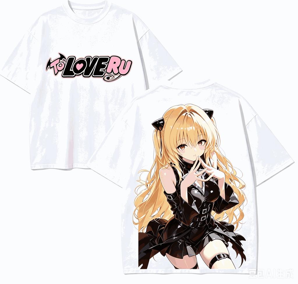 2026 Горячая Распродажа Футболка для Любителей Аниме To LOVE-Ru Харадзюку Хлопок Новая Модель Уличная Мода Ретро Оверсайз Унисекс Горячий Товар Удобная Мягкая