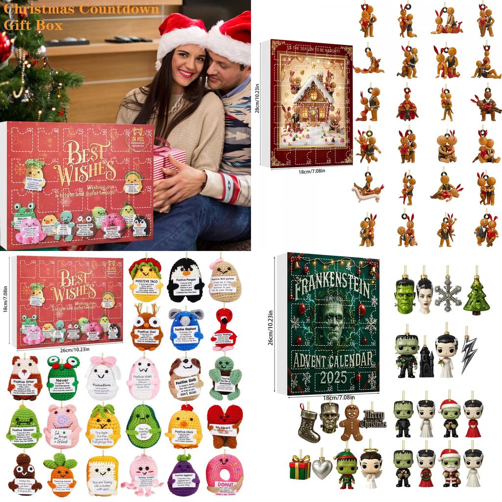 Горилла ВВС Балет Акриловое Дерево Украшение Адвент-календарь Слепая Коробка Подарок Для Праздничного Декора