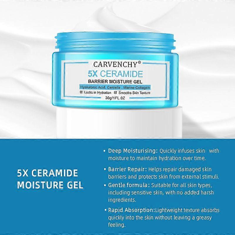 Barrier Repair Cream, Hyaluronic Acid 5x Ceramide Daily Moisturizer Face Cream for All Skin Types,Deep hydration,Revitalize for gentle and improve ski