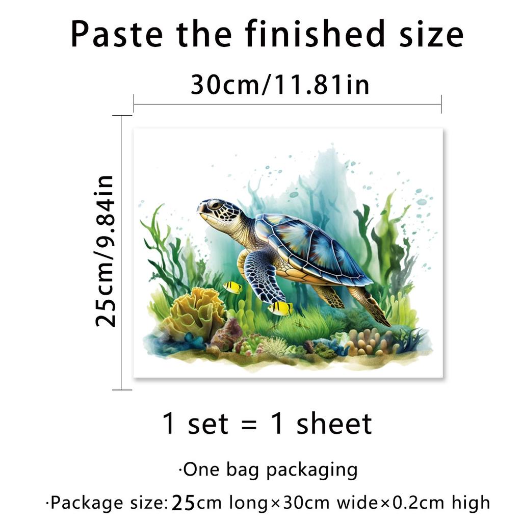Синее море Рыба Пузырь Подводный мир Подводное животное Наклейка на стену Для детской комнаты Ванная комната Домашнее украшение фрески