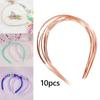 10 шт. пустая основа для повязки на голову своими руками проволочный каркас ободок для волос металлический обруч для волос головной убор для банта бусины
