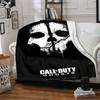 1 шт. Плед Call of Duty, мягкий, удобный, с цифровой печатью, всесезонный, многоцелевой, вязаный, для кровати, офиса, дивана, домашний декор