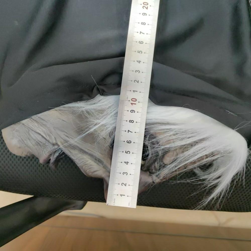 Creative Black Tongue Halloween Ghost Witch Mask Latex Dress Up White-haired Witch Mask 3D Realistic Party Cosplay Props Unisex