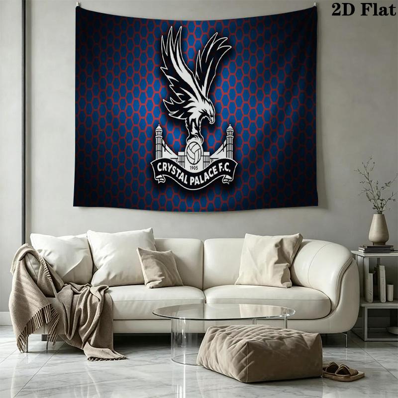 Crystal Palace FC Wall Tapestry Aesthetic Wall Hanging Printed Fabric Blanket Decorative Tapestries for Bedroom Living Room Home Decor