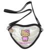 San Art Sanrio Characters Clear Hello Heart-Shaped Pouch, Kitty, Suntan, SAN-0083-BK